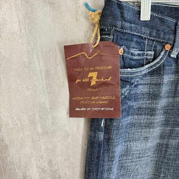 7 Seven For All Mankind Dojo Jeans Womens 27 Flared Swarovski Embellished NWT - Picture 7 of 16